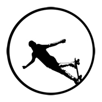 ROSCO:250-78510 -- 78510 Skateboarder Steel Metal Gobo By David Sumner, Size: Specify