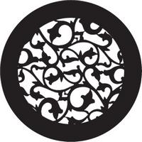 ROSCO:250-78757 -- 78757 Iron Scroll Steel Metal Gobo, Size: Specify