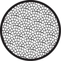 ROSCO:250-78758 -- 78758 Fan Tiles Steel Metal Gobo, Size: Specify