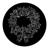 ROSCO:250-78812 -- 78812 Christmas Wreath Steel Metal Gobo, Size: Specify