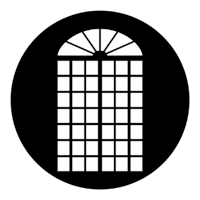 ROSCO:250-79020 -- 79020 Georgian Doors Steel Metal Gobo, Size: Specify