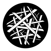 ROSCO:250-79073 -- 79073 Pick Up Sticks 2 Steel Metal Gobo, Size: Specify