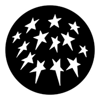 ROSCO:250-79079 -- 79079 Stars 10 Steel Metal Gobo, Size: Specify