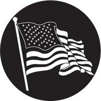 ROSCO:250-79707 -- 79707 American Flag Steel Metal Gobo, Size: Specify