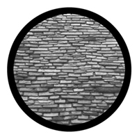 ROSCO:260-81180 -- 81180 Slate Roof Bw Glass Gobo, Size: Specify