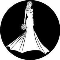 ROSCO:260-82829 -- 82829 Bride Silhouette Wedding Bw Glass Gobo, Size: Specify