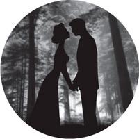 ROSCO:260-82842 -- 82842 Kiss Silhouette Under Tree Grayscale Bw Glass Gobo, Size: Specify