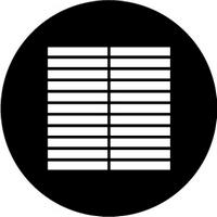 ROSCO:260-82853 -- 82853 Office Window Bw Glass Gobo, Size: Specify