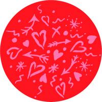 ROSCO:260-83126 -- 83126 Love In Color 2 Color  Glass Gobo, Size: Specify