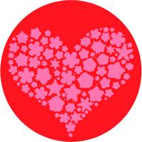 ROSCO:260-83658 -- 83658 Filled Heart 2 Color  Glass Gobo, Size: Specify