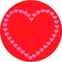 ROSCO:260-83660 -- 83660 Hearts3 2 Color  Glass Gobo, Size: Specify