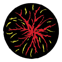 ROSCO:260-84415 -- 84415 Kinetic Burst Multi Color Glass Gobo By Mike Baldassari, Size: Specify