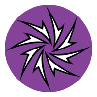 ROSCO:260-84420 -- 84420 Sharp Swirl 2 Color  Glass Gobo By Steve Mahany, Size: Specify