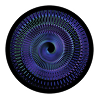 ROSCO:260-86639 -- 86639 Blacklight Slinky Multi Color Glass Gobo By Ken Michaels, Size: Specify