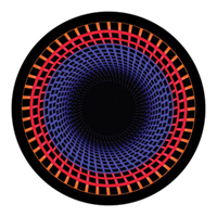 ROSCO:260-86640 -- 86640 Tron Descent Multi Color Glass Gobo By Ken Michaels, Size: Specify