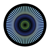 ROSCO:260-86641 -- 86641 Keyboard Spin Multi Color Glass Gobo By Ken Michaels, Size: Specify