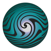 ROSCO:260-86661 -- 86661 Aqua Marble Multi Color Glass Gobo By Mike Swinford, Size: Specify