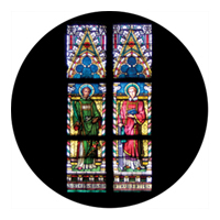ROSCO:260-86672 -- 86672 Liturgical Stained Glass Multi Color Glass Gobo, Size: Specify