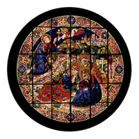 ROSCO:260-86676 -- 86676 Devotional Stained Glass 2 Multi Color Glass Gobo, Size: Specify