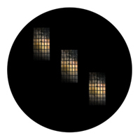 ROSCO:260-86692 -- 86692 Tri Windows Multi Color Glass Gobo By Lisa Cuscuna, Size: Specify