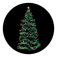 ROSCO:260-86707 -- 86707 Decorated Tree Multi Color Glass Gobo By Lisa Cuscuna, Size: Specify