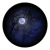 ROSCO:260-86710 -- 86710 Howling Moon Multi Color Glass Gobo By Lisa Cuscuna, Size: Specify