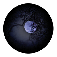 ROSCO:260-86711 -- 86711 Hiding Moon Multi Color Glass Gobo By Lisa Cuscuna, Size: Specify