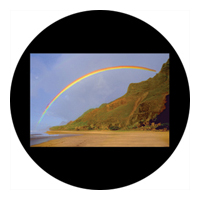 ROSCO:260-86716 -- 86716 Scenic Rainbow Multi Color Glass Gobo, Size: Specify