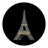 ROSCO:260-86719 -- 86719 Eifel Tower Silouhette Multi Color Glass Gobo By Lisa Cuscuna, Size: Specify