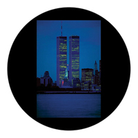 ROSCO:260-86723 -- 86723 Twin Towers Multi Color Glass Gobo By Lisa Cuscuna, Size: Specify