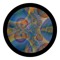 ROSCO:260-86742 -- 86742 Sky Dye Multi Color Glass Gobo By T. Nathan Mundhenk, Size: Specify