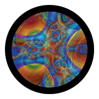 ROSCO:260-86743 -- 86743 Sky Dye Fusion Multi Color Glass Gobo By T. Nathan Mundhenk, Size: Specify