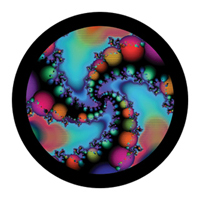 ROSCO:260-86748 -- 86748 Cosmic Spheres Multi Color Glass Gobo By T. Nathan Mundhenk, Size: Specify