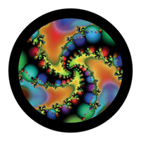 ROSCO:260-86749 -- 86749 Infrared Spheres Multi Color Glass Gobo By T. Nathan Mundhenk, Size: Specify