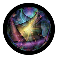 ROSCO:260-86750 -- 86750 Celestial Naissance Multi Color Glass Gobo By T. Nathan Mundhenk, Size: Specify