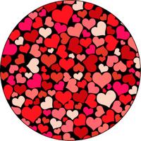 ROSCO:260-86769 -- 86769 Red All My Hearts Multi Color Glass Gobo, Size: Specify