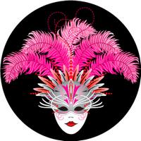 ROSCO:260-86775 -- 86775 Carnival Mask Mardi Gras Multi Color Glass Gobo, Size: Specify