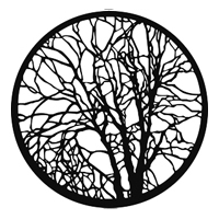 GAM:250-G216 -- G216 Bare Branches Steel Metal Gobo, Size: Specify
