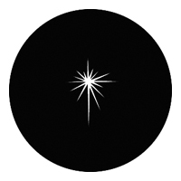 GAM:250-G245 -- G245 Evening Star Steel Metal Gobo, Size: Specify