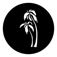 GAM:250-G297 -- G297 Palm Trees Steel Metal Gobo, Size: Specify
