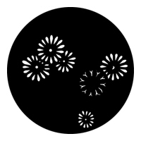 GAM:250-G298 -- G298 Flower Motif Steel Metal Gobo, Size: Specify