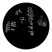 GAM:250-G308 -- G308 City Windows Steel Metal Gobo, Size: Specify