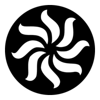 GAM:250-G311 -- G311 Radial Curves Steel Metal Gobo, Size: Specify