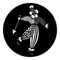 GAM:250-G335 -- G335 Clown Steel Metal Gobo, Size: Specify