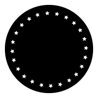 GAM:250-G394 -- G394 Circle Of Stars Steel Metal Gobo, Size: Specify