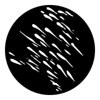GAM:250-G581 -- G581 Diagonal Breakup Steel Metal Gobo, Size: Specify