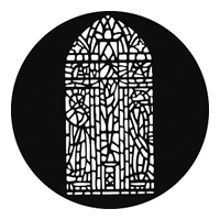 GAM:250-G583 -- G583 Stained Glass Window Steel Metal Gobo, Size: Specify