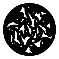 GAM:250-G589 -- G589 Pointed Breakup Xl Steel Metal Gobo, Size: Specify