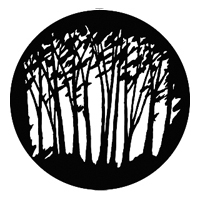 GAM:250-G654 -- G654 Slender Trees Steel Metal Gobo, Size: Specify