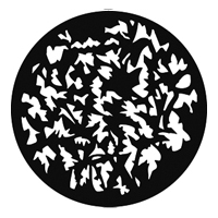 GAM:250-G658 -- G658 Sharp Foliage Steel Metal Gobo, Size: Specify